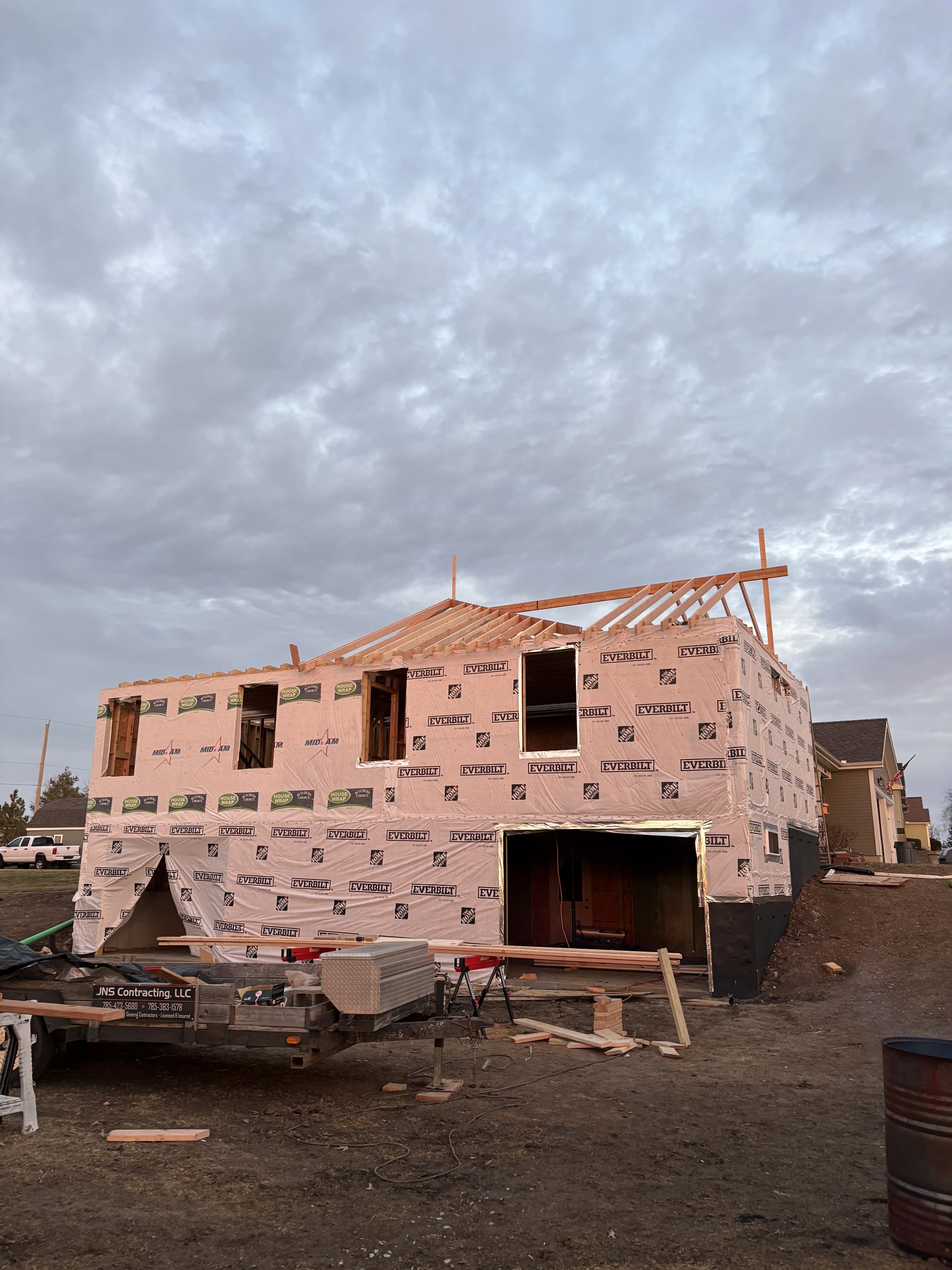 Custom Home Build, framing project photo 8