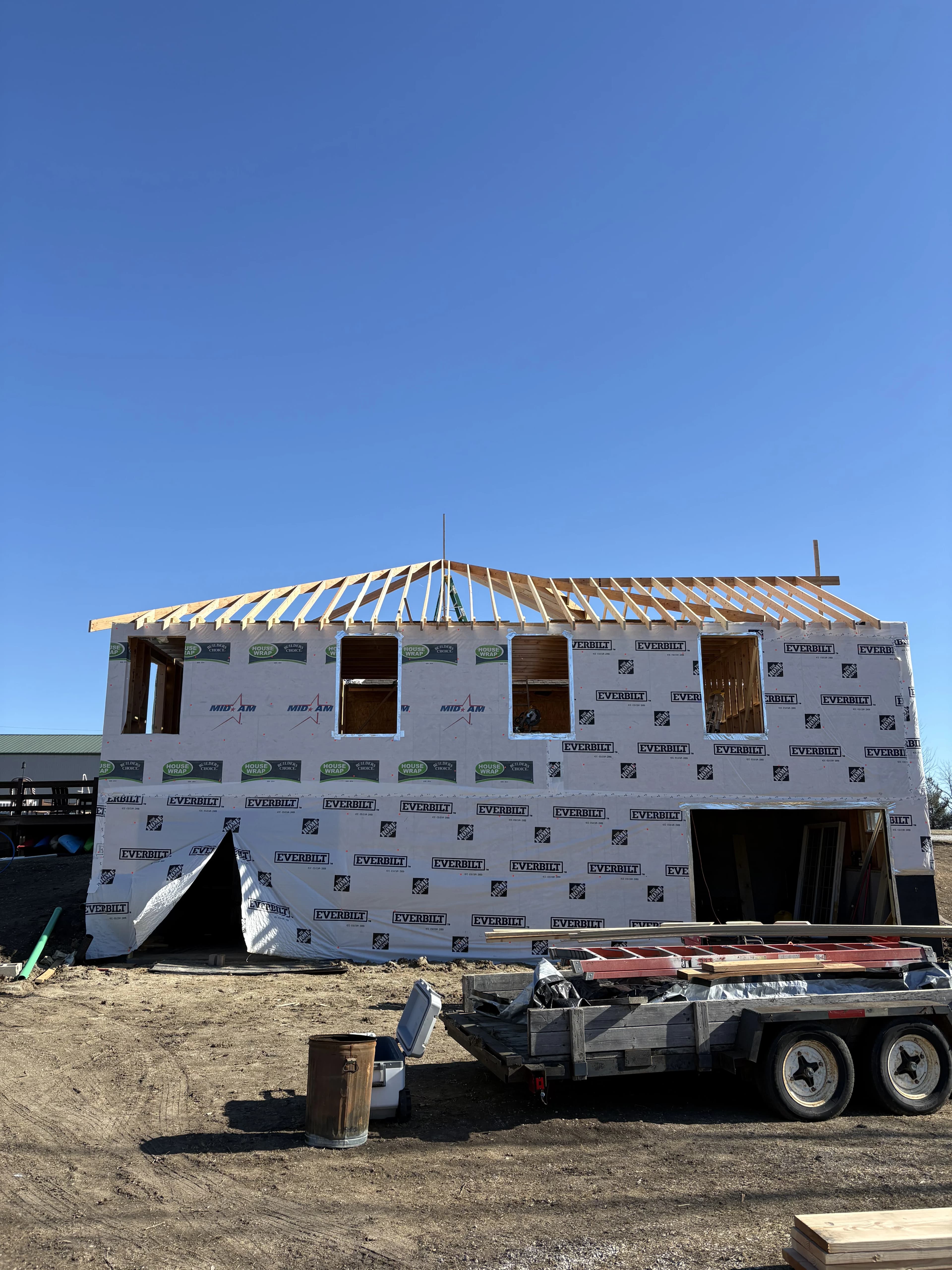 Custom Home Build, framing project photo 14