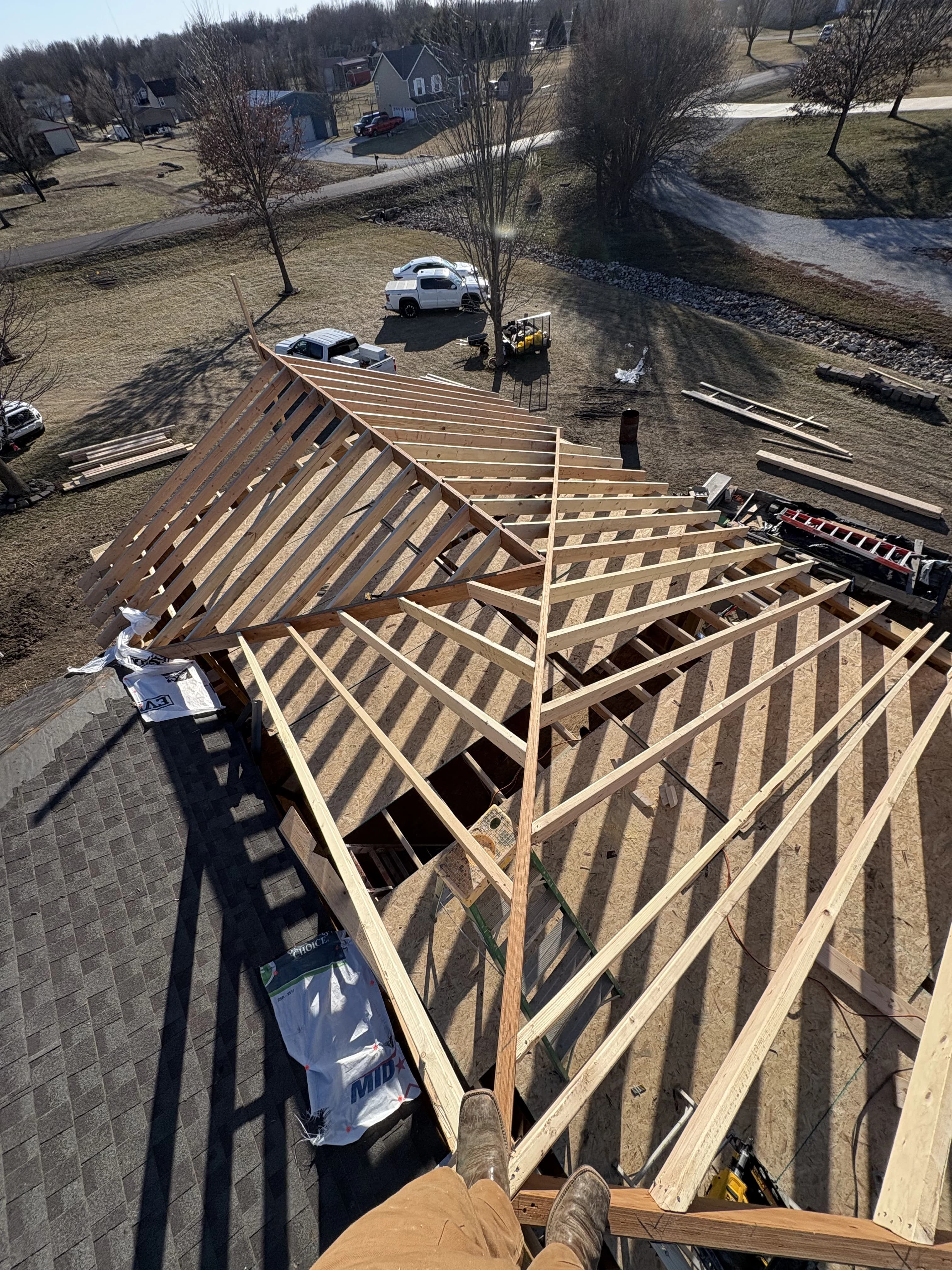 Custom Home Build, framing project photo 15