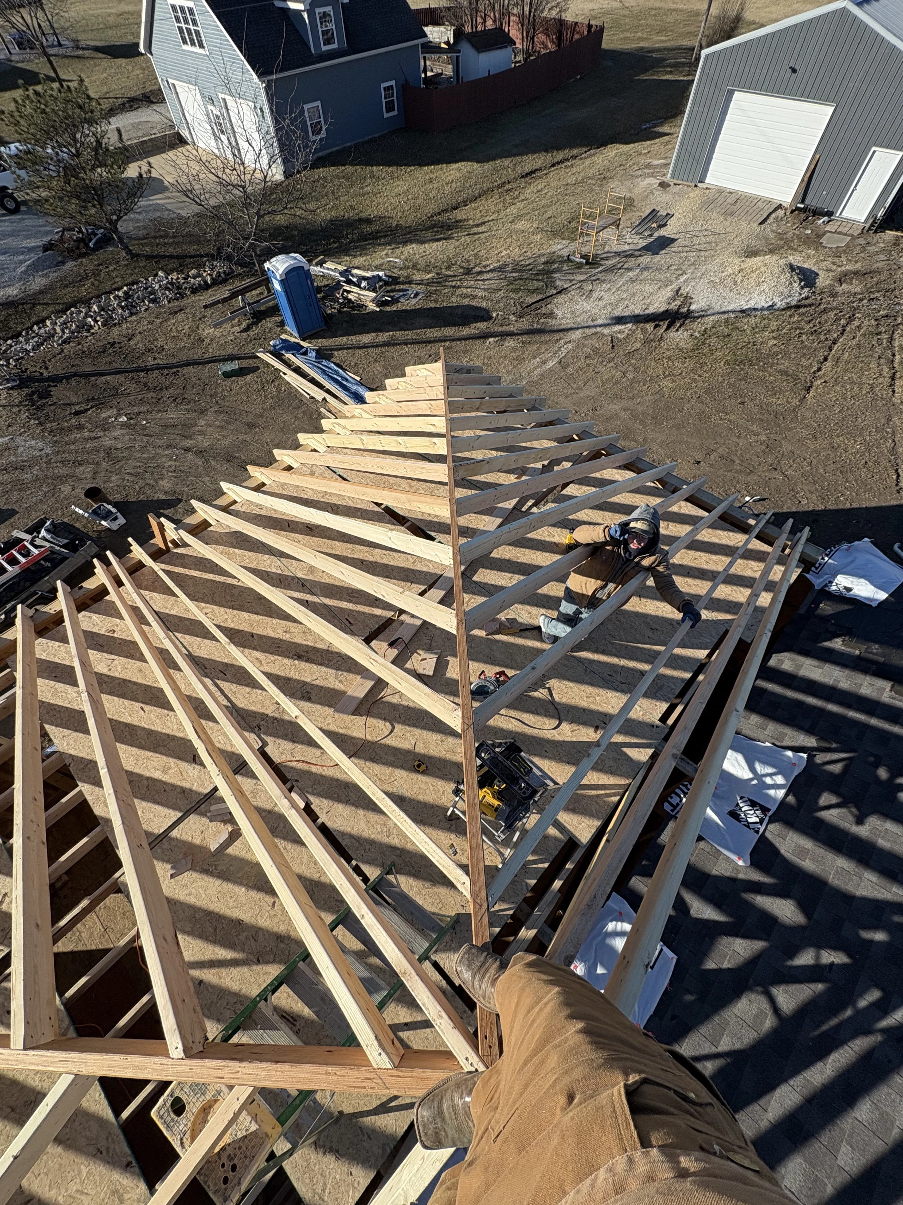 Custom Home Build, framing project photo 16