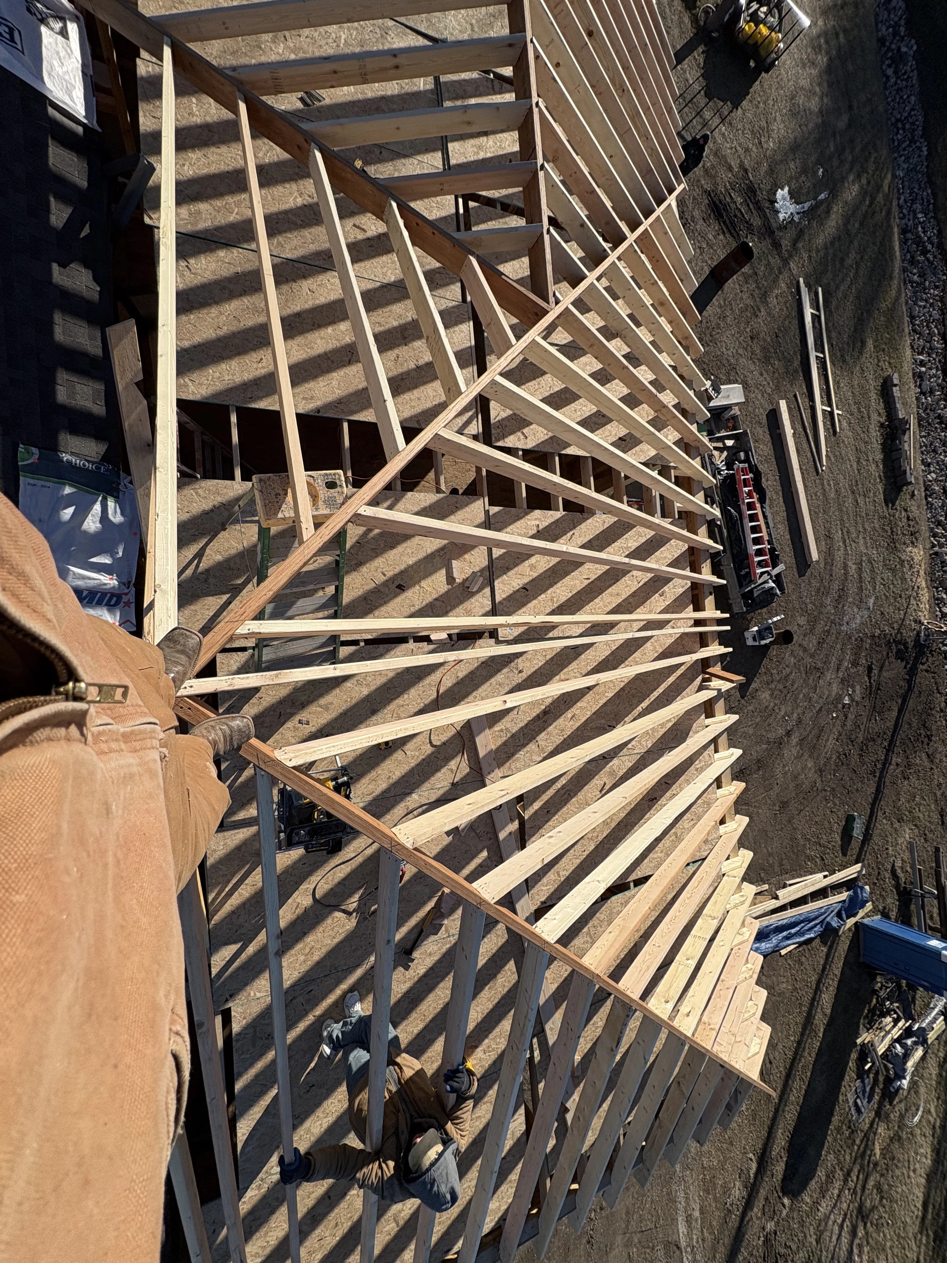 Custom Home Build, framing project photo 17