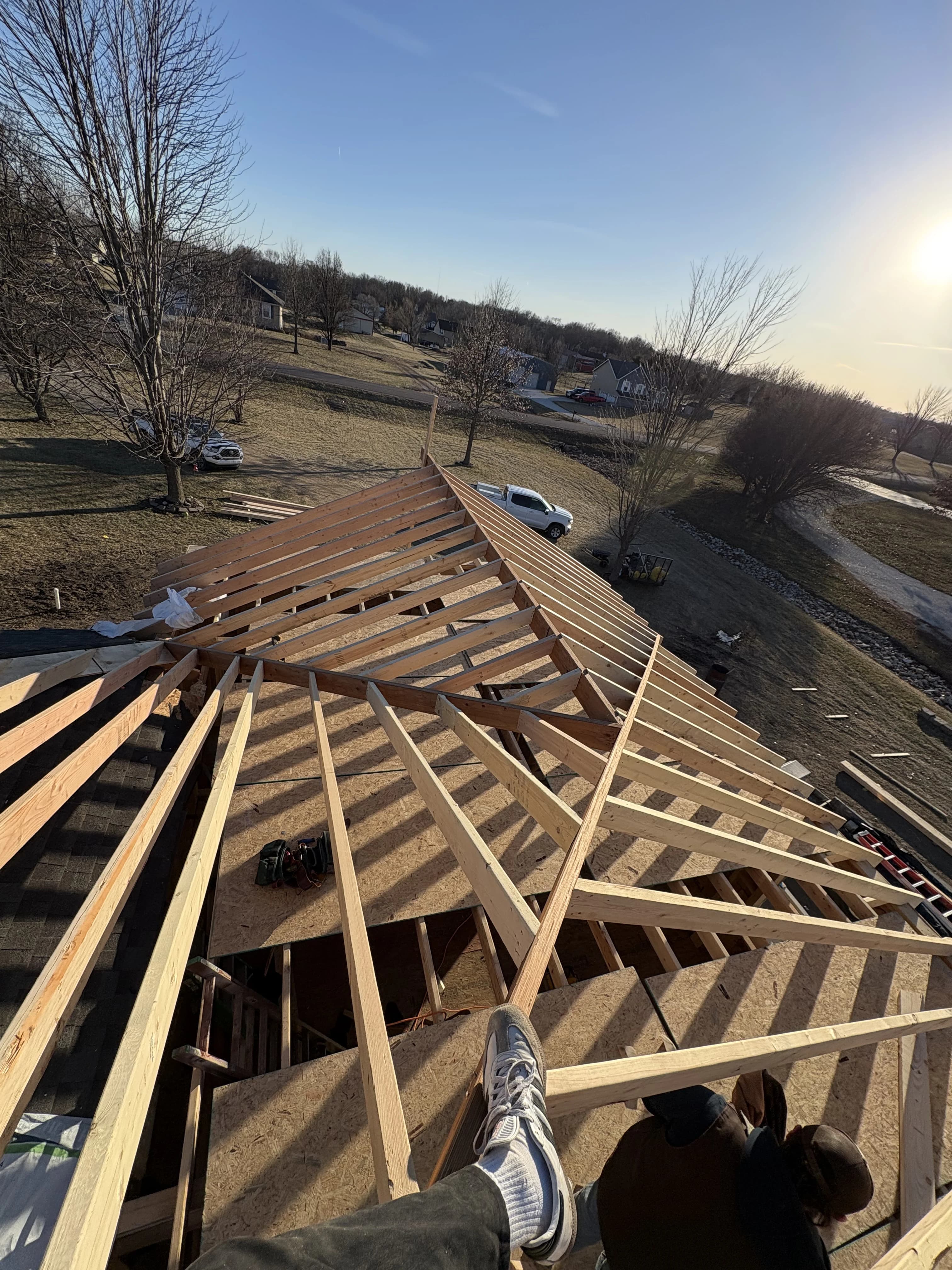 Custom Home Build, framing project photo 19