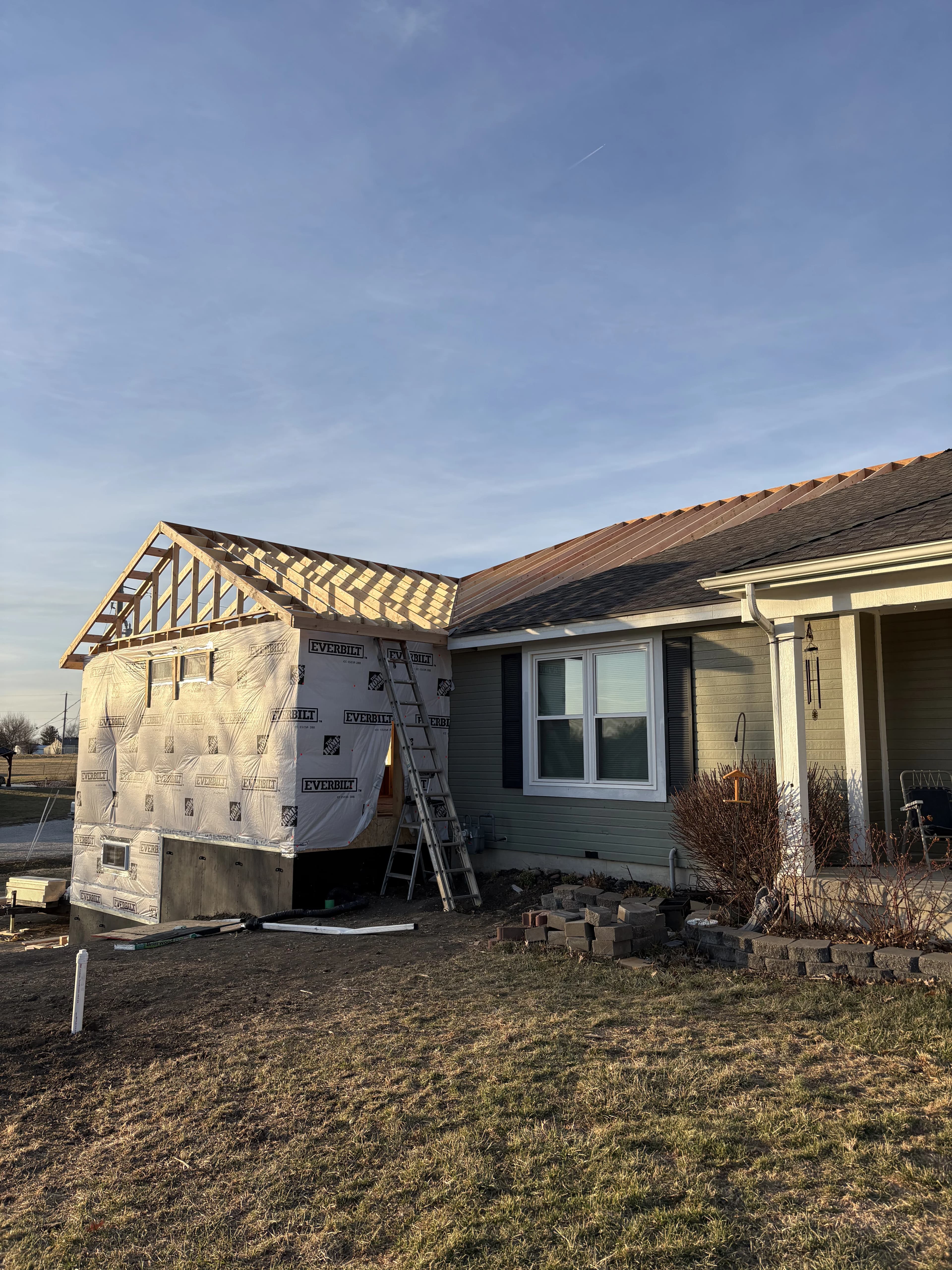 Custom Home Build, framing project photo 25