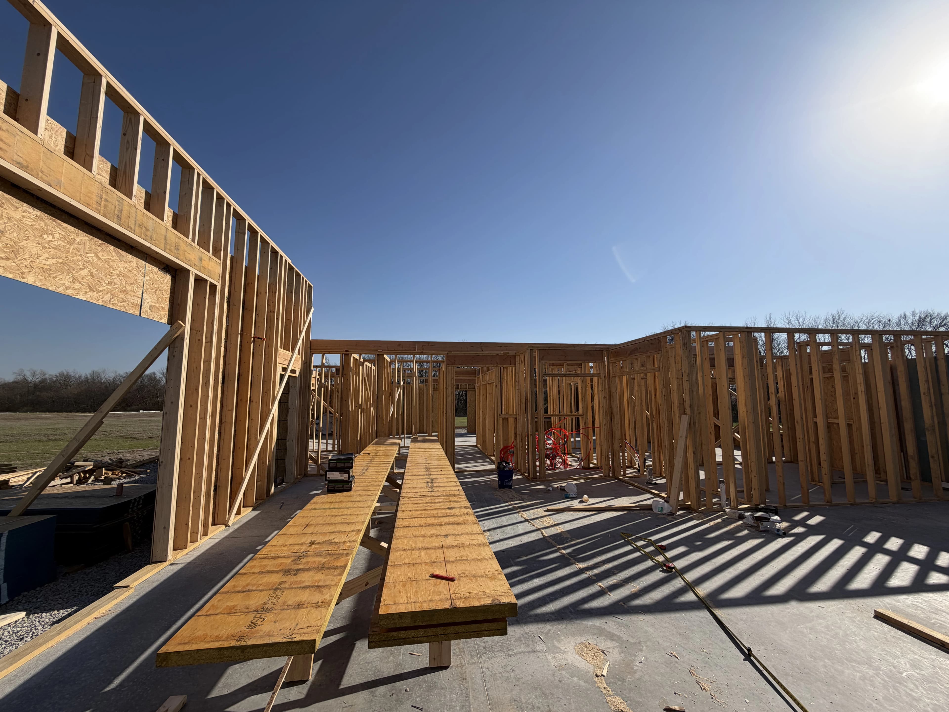 Custom Home Build, framing project photo 14
