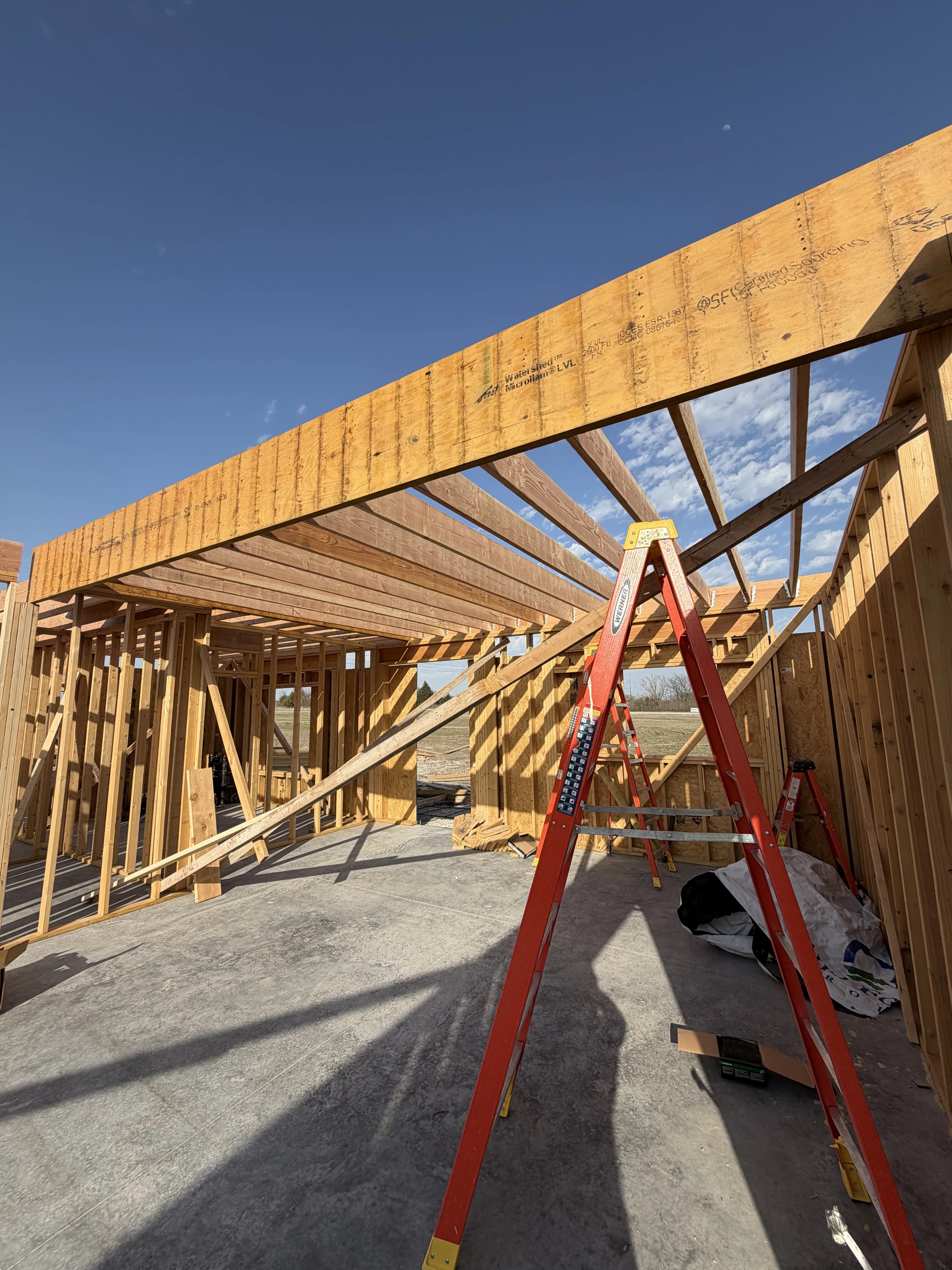 Custom Home Build, framing project photo 16