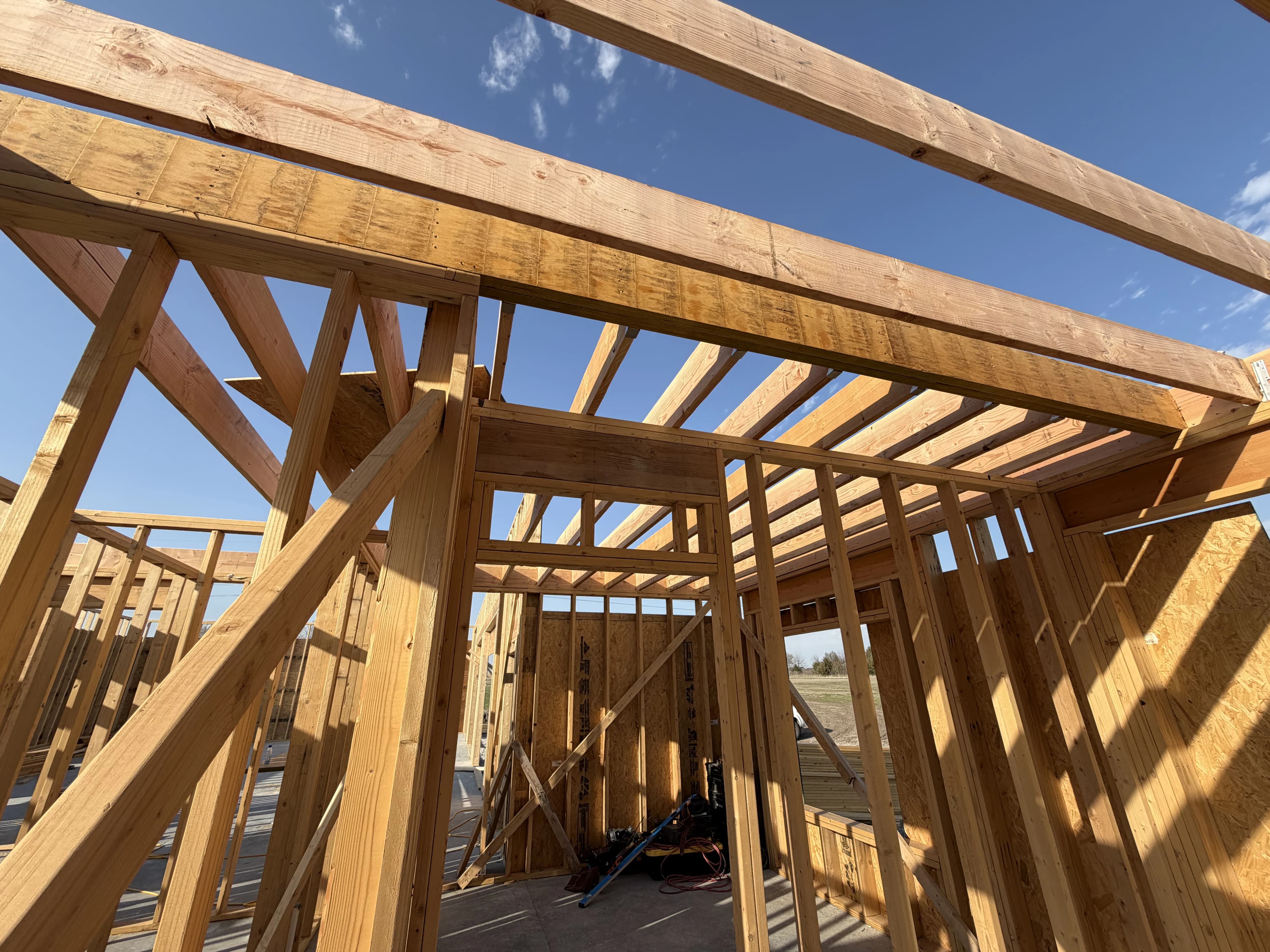 Custom Home Build, framing project photo 17