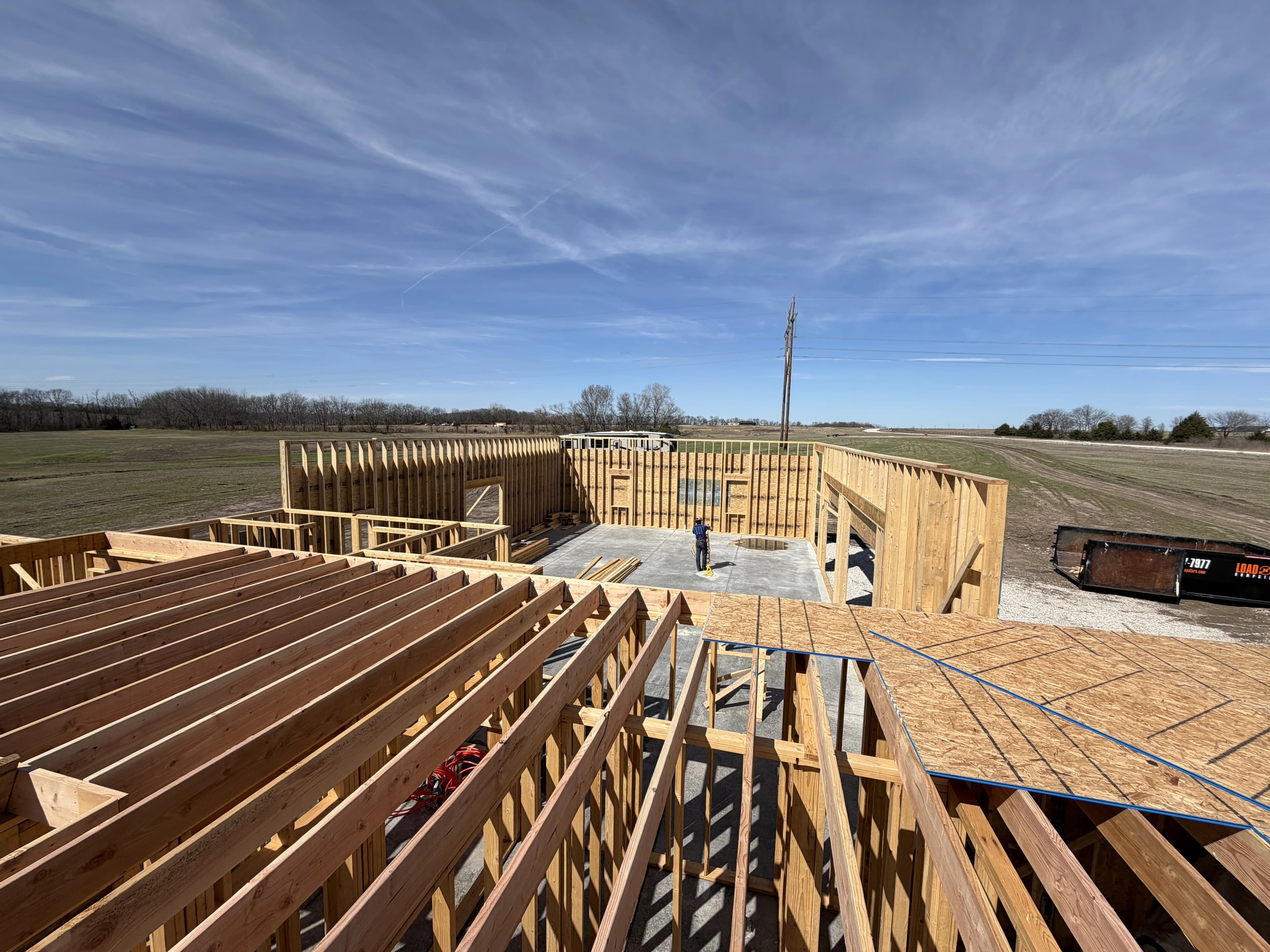 Custom Home Build, framing project photo 22