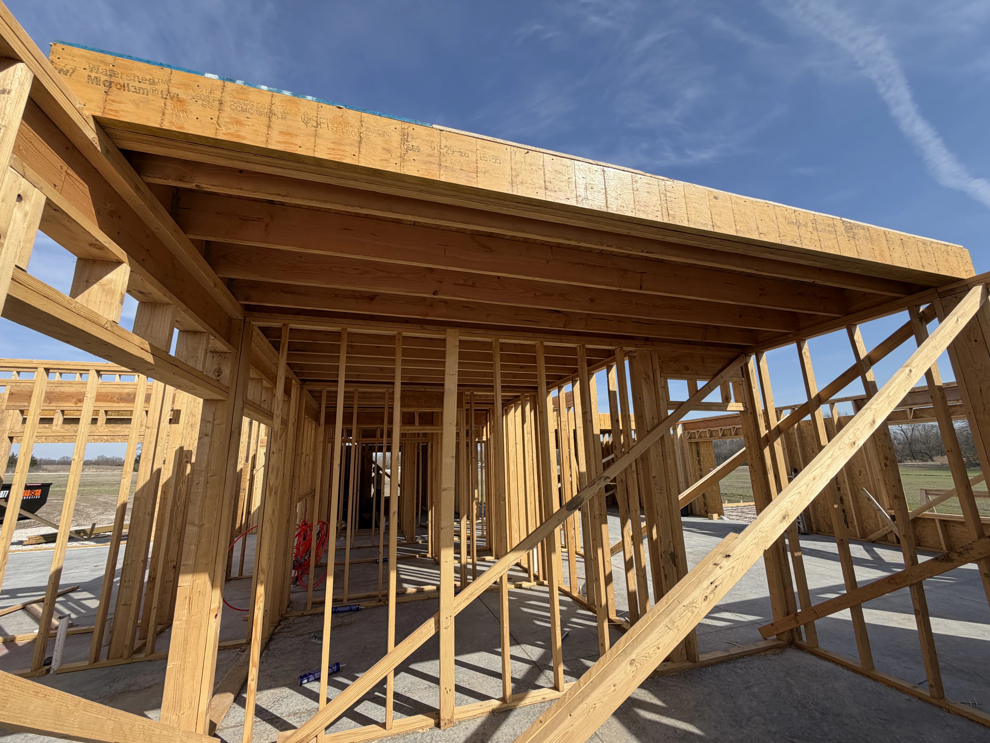Custom Home Build, framing project photo 23
