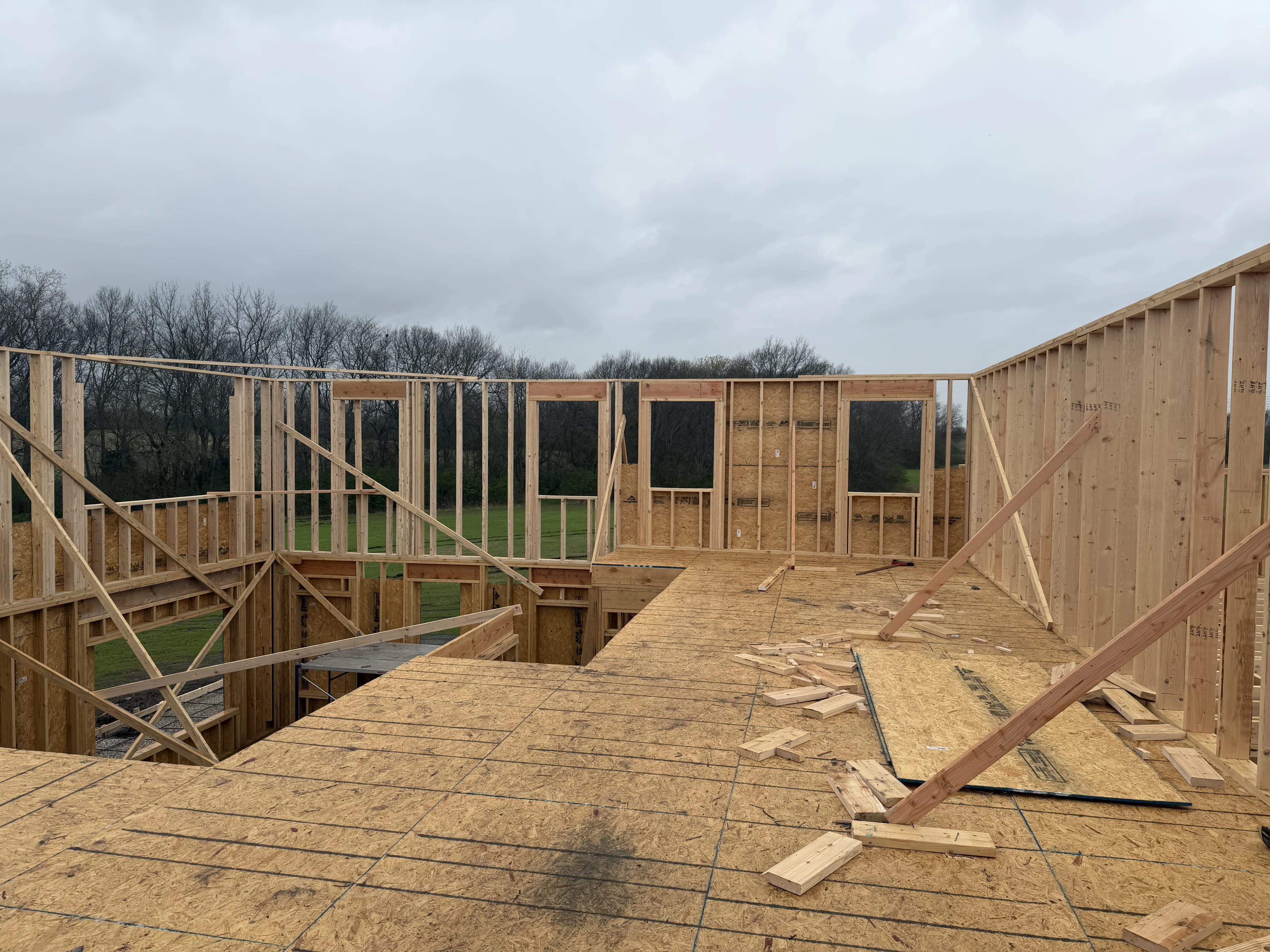 Custom Home Build, framing project photo 38