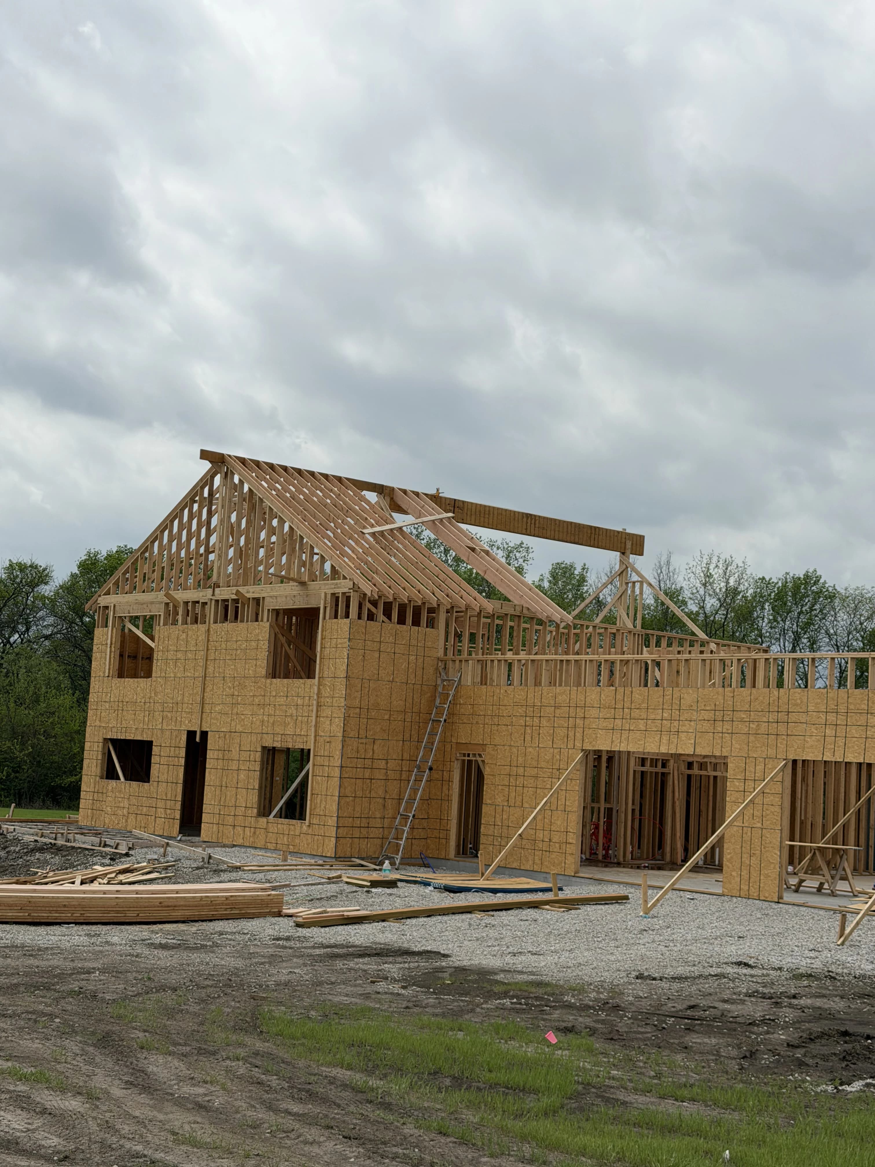 Custom Home Build, framing project photo 66
